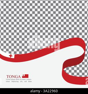 Tonga nationale Flagge Band Stock Vektor Stock Vektor