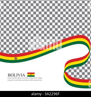 Bolivien nationale Flagge Band Stock Vektor Stock Vektor