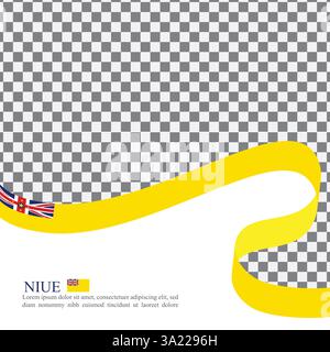 Niue Nationalflagge Bandvektor Stock Vektor