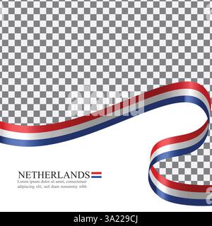 Niederlande nationale Flagge Band Stock Vektor Stock Vektor
