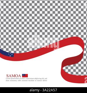Samoa Nationalflagge Band Stock Vektor Stock Vektor