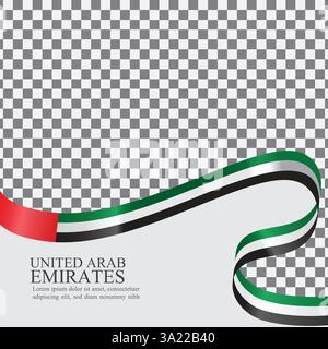 Vereinigte Arabische Emirate nationale Flagge Band Stock Vektor Stock Vektor
