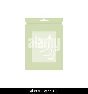 Diese wunderschön gestaltete grüne Verpackung enthält botanische Elemente und ist somit perfekt für umweltfreundliche Produkte Stock Vektor