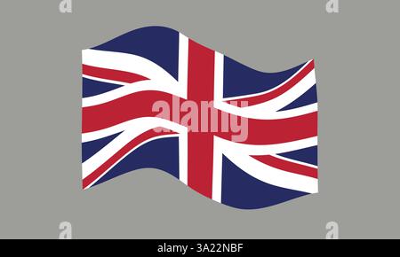 Flagge des Vereinigten Königreichs. Englisches nationales Symbol in offiziellen Farben. Vorlagensymbol. Abstrakter Vektorhintergrund Stock Vektor