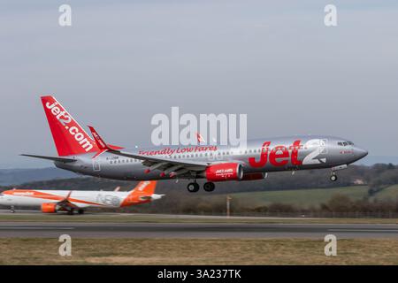 G-JZBM Boeing 737-800 Jet2 Flughafen Bristol 03/2025 Stockfoto