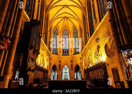 Die Kirche Saint-Martin - St. Martin. Colmar, Colmar-Ribeauvillé, Haut-Rhin, Frankreich, Europa Stockfoto