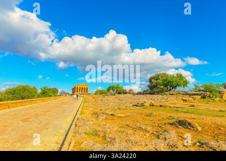 Tempel der Concordia, Tal der Tempel, Agrigento, Sizilien, Italien Stockfoto