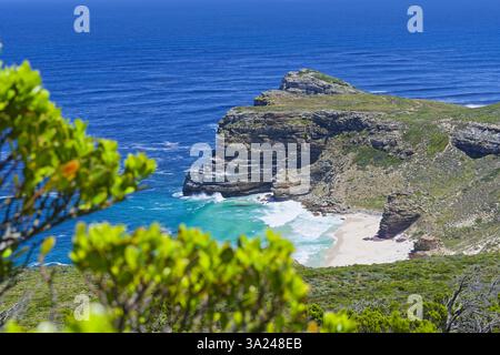 Blick auf Dias Beach und den Südatlantik, Kap der Guten Hoffnung, Westkap, Südafrika, Afrika Stockfoto