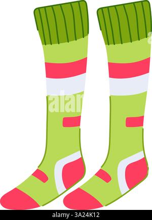 Designer Socken Fußball Cartoon Vektor Illustration Stock Vektor