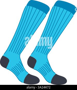 Crew Socken Fußball Cartoon Vektor Illustration Stock Vektor