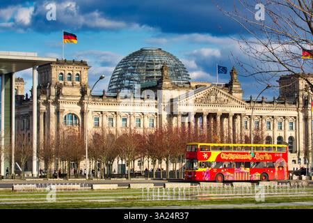 Reichstagsgebäude, Berlin, Deutschland. Stockfoto