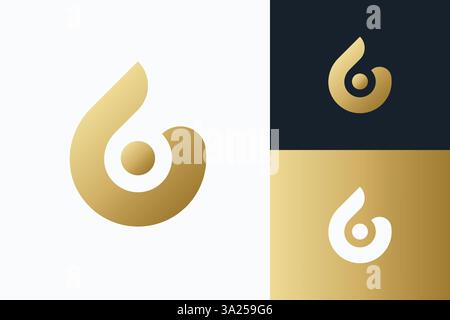Abstrakte Form modernes Logo Gold elegantes Symbol Buchstabe G Stock Vektor