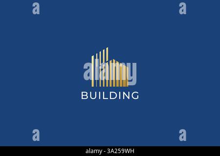 Building House Real Estate Property Logo für Business Development Construction Stock Vektor
