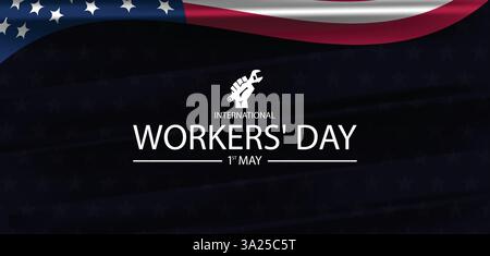 Internationaler Arbeitstag Eine Geschichte der Solidarität und des Kampfes Stock Vektor