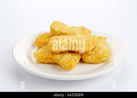 Hausgemachte, rohe Hühnernuggets, gefrorene Speisen Stockfoto