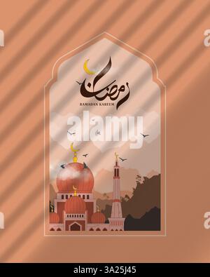 Moderne Islamische Ramadan Kareem Postvorlage Stock Vektor