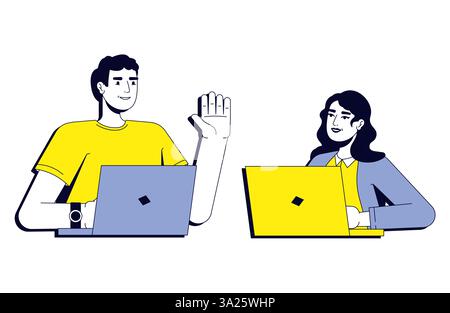 Freiberufler Vektor-Illustration Konzept Stock Vektor