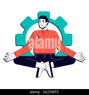 Persönliches Wohlbefinden Vektor-Illustrationskonzept Stock Vektor