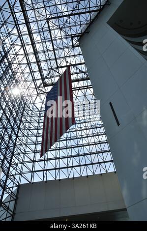 Innenansicht der John F Kennedy Presidential Library in Boston, Massachusetts Stockfoto