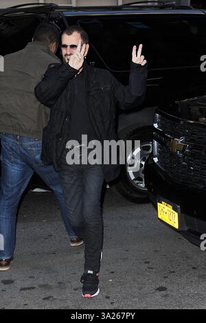 Ringo Starr kommt am 26. Oktober 2015 in der Buchhandlung Strand in New York City an. Stockfoto