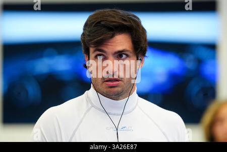 Aktenfoto vom 27.02.2025 von Williams-Fahrer Carlos Sainz. Ausgabedatum: Mittwoch, 12. März 2025. Stockfoto
