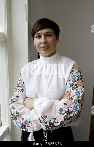 Porträt von Sofia Iouriivna Androuchovytch (Sofija Andruchovyc) 18/10/2024 ©Basso Cannarsa/opale.Photo Stockfoto