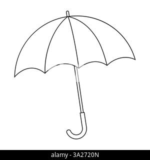 Regenschirm-Design-Illustration auf weißem Hintergrund für kreative Projekte und Designs Stock Vektor