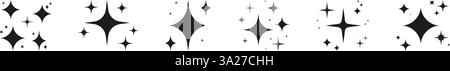 Funkelnde Sternformen Symbol Set Aus Soliden Symbolen. Shining Stars Silhouette Symbol Kollektion. Abbildung Des Isolierten Vektors Stock Vektor