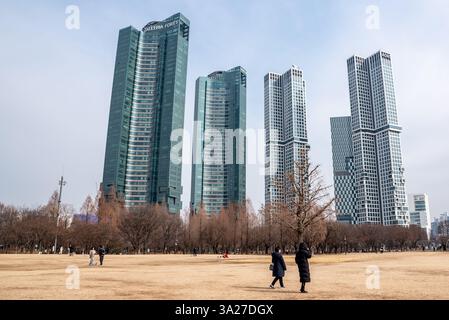 Seoul Forest großer öffentlicher Park im Seongdong District in Seoul, Hauptstadt Südkoreas am 11. Februar 2023 Stockfoto