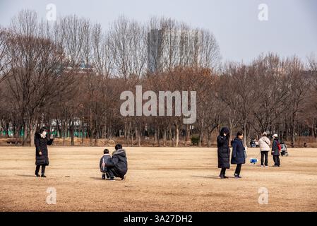 Seoul Forest großer öffentlicher Park im Seongdong District in Seoul, Hauptstadt Südkoreas am 11. Februar 2023 Stockfoto