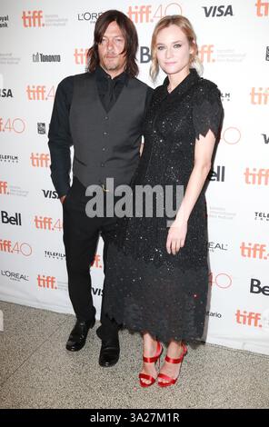 Diane Kruger, Norman Reedus, Trevor Peterson, Q'Orianka Kilcher, Fabienne Berthaud bei der TIFF-Premiere von „Sky“ in Toronto. 16. September 2015 Stockfoto