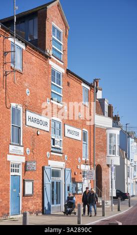 Harbour Master Building in Weymouth Harbour and Marina, England. Stockfoto