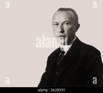 Porträt von Konrad Adenauer als junger Mann, 1876–1967, Bürgermeister von Köln, erster Kanzler der Bundesrepublik Deutschland, Europa, digital bearbeitet Stockfoto