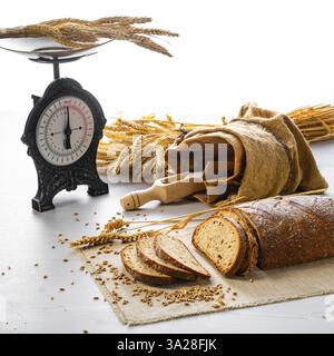 Köstliches gemischtes Roggenbrot, auch bekannt als Graubrot Stockfoto
