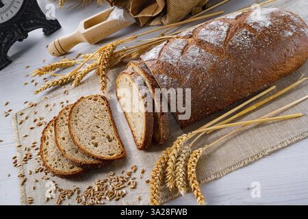 Köstliches gemischtes Roggenbrot, auch bekannt als Graubrot Stockfoto