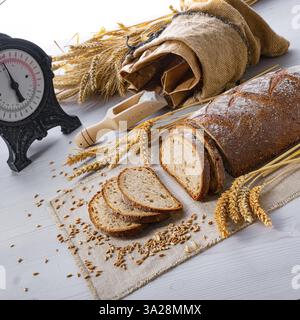 Köstliches gemischtes Roggenbrot, auch bekannt als Graubrot Stockfoto