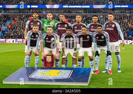 Birmingham, Großbritannien. März 2025. Foto des Aston Villa FC vor dem Aston Villa FC gegen Club Brugge KV UEFA Champions League Achtelfinale, 2. Leg Spiel in Villa Park, Birmingham, England, Großbritannien am 12. März 2025 Credit: Alex Young/Every Second Media Credit: Every Second Media/Alamy Live News Stockfoto