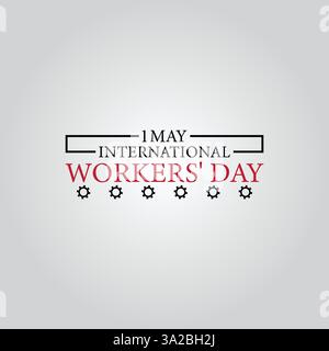 Feierlichkeiten zum Internationalen Arbeitstag der globalen Solidarität am 1. Mai Stock Vektor