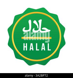Entdecken Sie Halal-Küche und Kultur Stock Vektor