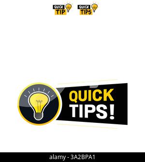 Schnelle Tipps für Vektordesign Stock Vektor