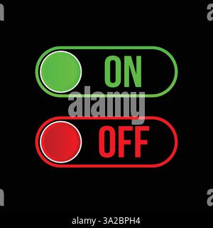 Hauptsteuerung: Der Essential Guide zu ein-/Ausschalttasten Stock Vektor