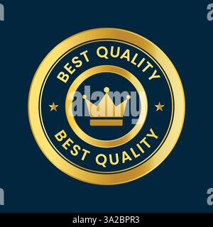 Goldsiegelmedaille in bester Qualität mit Schneidepfad inklusive Stock Vektor