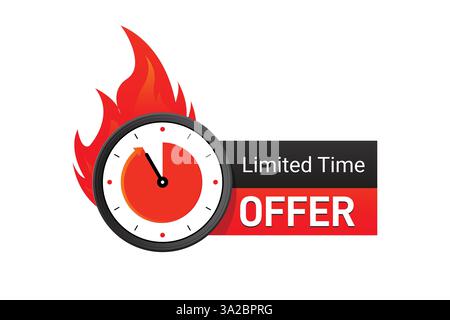 Vektor zuletzt Unser Angebot ansehen Countdown Banner Design Stock Vektor