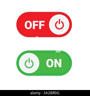 Kippschalter ein und aus. Vektorabbildung. Stock Vektor