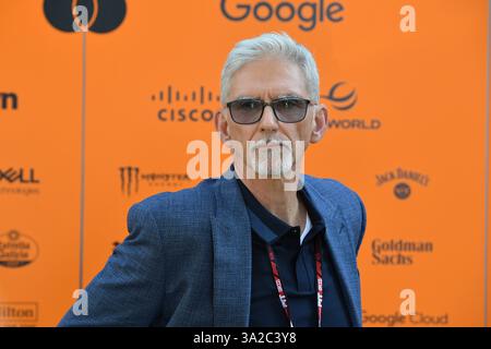MELBOURNE, AUSTRALIEN, 13. März 2025. Im Bild: Ehemaliger F1-Weltmeister und TV-Persönlichkeit Damon Hill bei der australischen Runde der 2025. Stockfoto