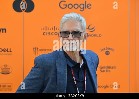 MELBOURNE, AUSTRALIEN, 13. März 2025. Im Bild: Ehemaliger F1-Weltmeister und TV-Persönlichkeit Damon Hill bei der australischen Runde der 2025. Stockfoto