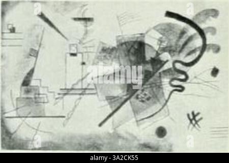 Kandinskys 719 kombiniert geometrische Formen mit einem gewagten Farbgebrauch und fängt die Kraft der Abstraktion ein, um emotionale Tiefe und spirituelle Bedeutung zu vermitteln. Stockfoto