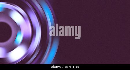 Spin Unschärfeeffekt in violetten und blauen Farben mit körniger Textur Stockfoto