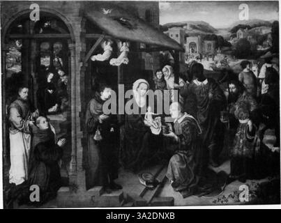 Dieses Stück aus Friedländers Sammlung zeigt Hans Memlinc und Gerard Davids detaillierten Umgang mit religiöser Ikonographie und Ölmalerei und veranschaulicht die Techniken der Nördlichen Renaissance. Stockfoto