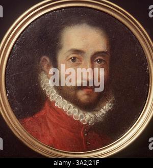 Dieses Porträt von Barocci zeigt Francesco Maria II. Della Rovere, Herzog von Urbino, mit einem komponierten und würdevollen Ausdruck, der den Adel und die Größe des Themas einfängt. Stockfoto